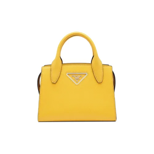 PRADA Saffiano кожа сумка женская желтая