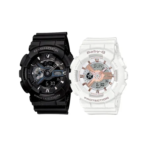 CASIO Парные часы Коллекция GA BA Черный воин Мороженое Макарон Кварцевый механизм Часы Унисекс Черный циферблат