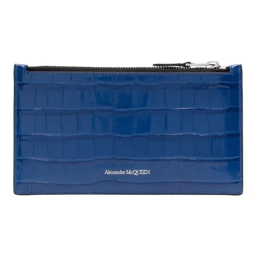 Alexander McQueen Кошелек из коровьей кожи мужской синий