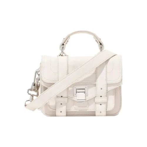 PROENZA SCHOULER Хлопок с Полиэстером и Овчина Сумка Сумка через плечо Женская Белая