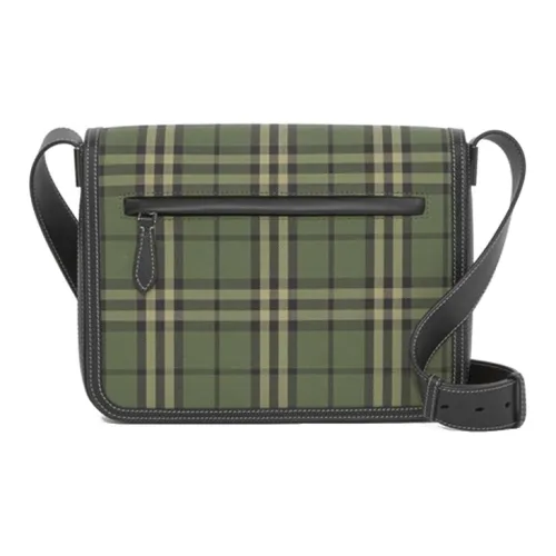 Burberry Хлопок Курьерская Сумка Сумка через плечо Сумка на плечо Унисекс Армейский зеленый