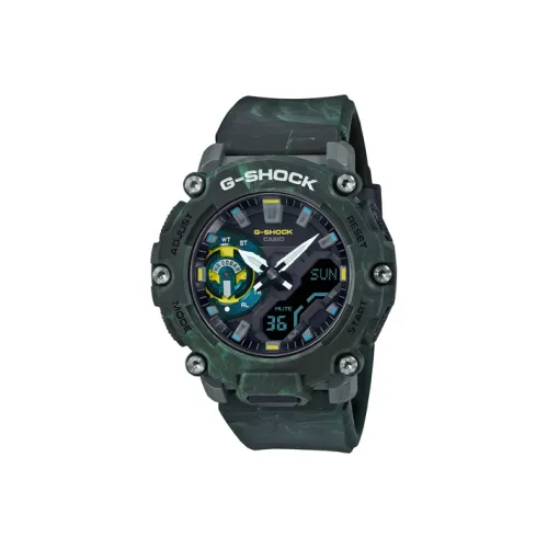 CASIO G Shock Mysterious Forest Collection Кварцевый механизм Смольный ремешок Часы Мужские Зеленый циферблат