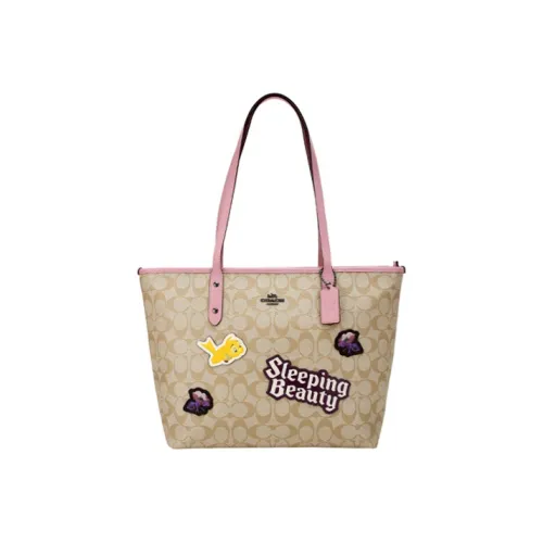 COACH Disney Collaboration City Zip Tote Сумка из искусственной кожи Сумка для покупок Сумка через плечо Маленькая сумка