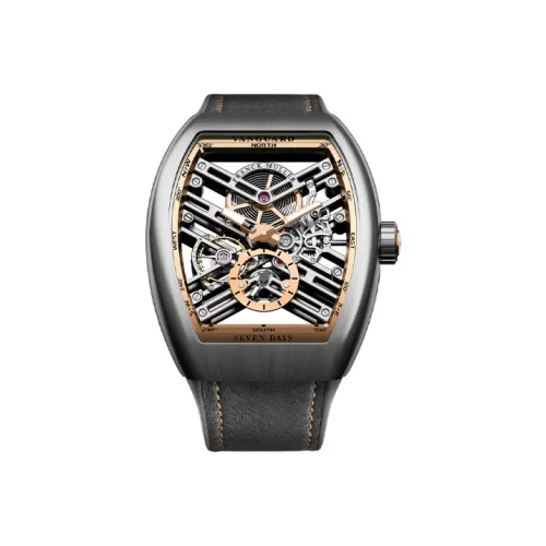 Franck Muller Механизм с ручным заводом Мужские часы YACHTING VANGUARD 44мм*53,7мм*12,7мм Серебряные