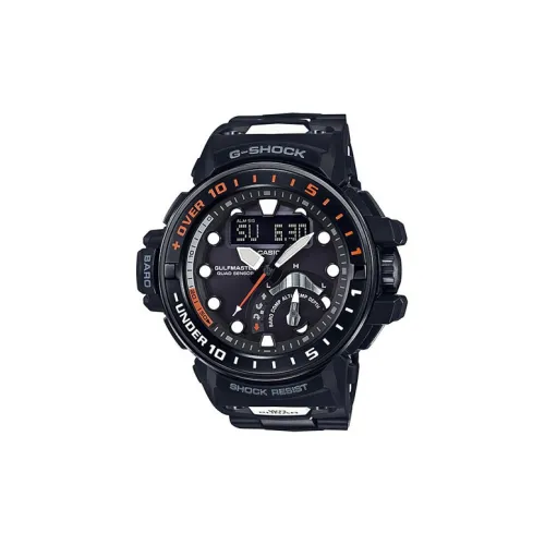 CASIO Nautical Collection G SHOCK Collection Кварцевый механизм Смольный ремешок Часы Мужские Черный циферблат GWN Q1000MC 1A