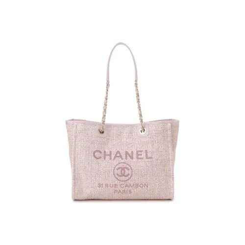 CHANEL Холст BEACH BAG Тоут Сумка Сумка для покупок Холст Сумка Сумка на одно плечо Женская Розовая