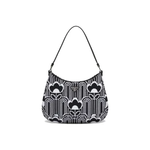 PRADA Cleo Полиэстер Сумка Женская Черный Белый