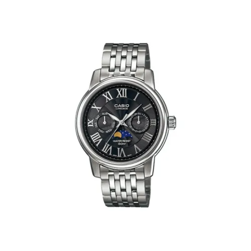 CASIO LINEAGE Series Кварцевый механизм нержавеющая сталь ремешок мужские часы черный циферблат