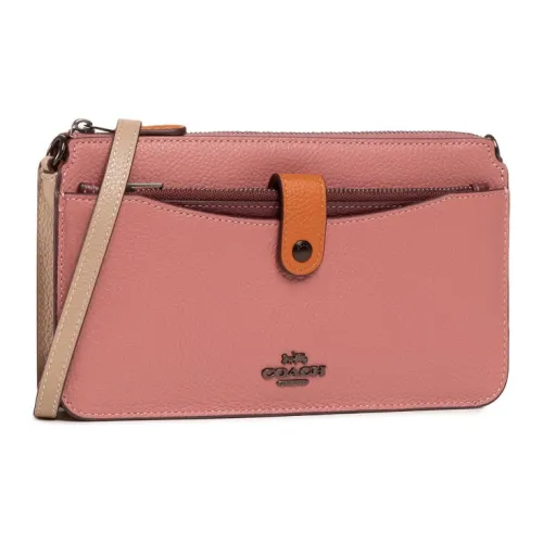 COACH NOA POP Up Кожа Ручная Сумка через плечо Сумка на плечо Маленькая Женская Розовая