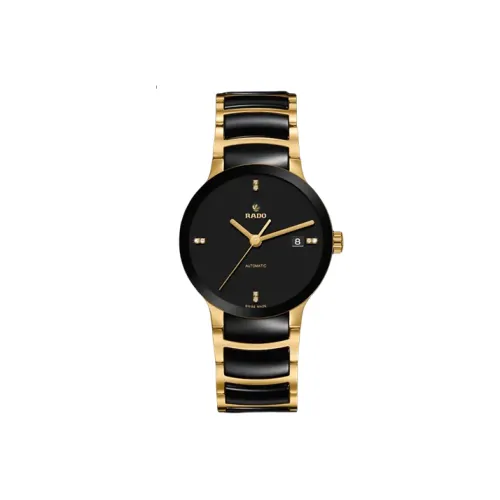 RADO Автоматический Механический Movement Унисекс Crystal Sparkle Collection Часы 38мм*38мм Черные