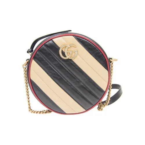 GUCCI Marmont Коровья кожа Круглая сумка Сумка через плечо Сумка на плечо Женская