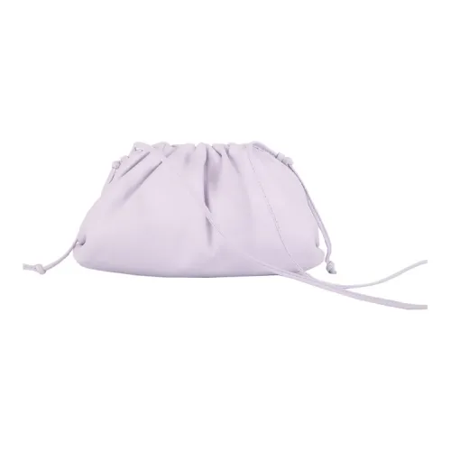 Bottega Veneta Cloud Сумка-клатч из коровьей кожи женский светло-фиолетовый