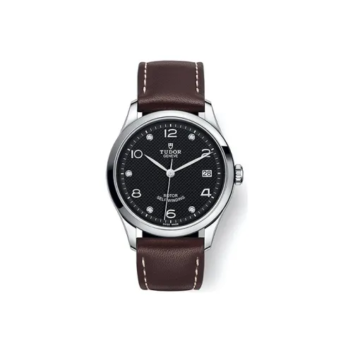 Tudor 1926 Collection Автоматический Механический Механизм Унисекс Часы 36 мм Черный Циферблат Стальной Корпус Часы Естественная Кожа Ремешок