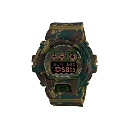 CASIO Jungle Camouflage Theme Collection Кварцевый механизм Смольный ремешок Часы Мужские Черный циферблат