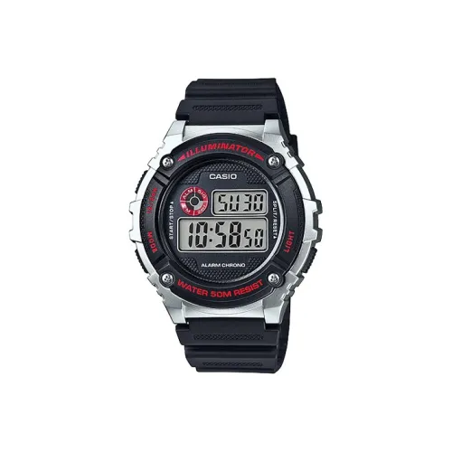 CASIO YOUTH Collection Круглый Циферблат Цифровый Отображение Кварцевый Механизм Резиновый Ремешок Часы Мужские Черный Циферблат
