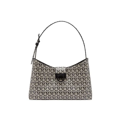 FERRAGAMO Trifolio Сумка через плечо Женская Кость Бежевый