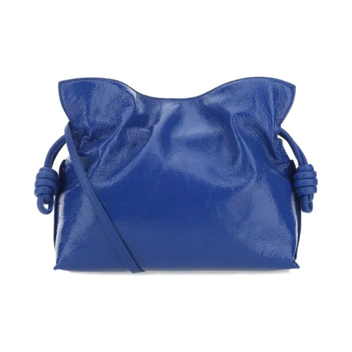 LOEWE Flamenco Кожа Сумка через плечо Женская Синяя