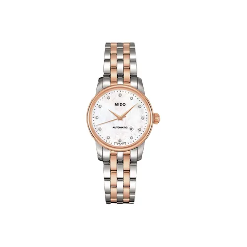 MIDO Автоматический Механический Movement Женские Baroncelli Часы 29 мм Жемчужная раковина Цвет