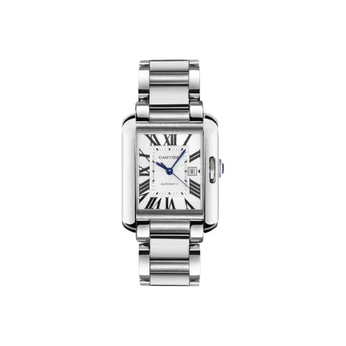 CARTIER Автоматический Механический Механизм Мужские Часы TANK DE 36,2мм*47мм Серебряный