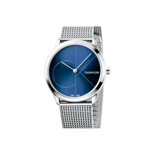 CK Calvin Klein CK Quartz Наручные часы Кварц Механизм Нержавеющая сталь Ремешок 35 мм Синий циферблат Унисекс K3M2212N