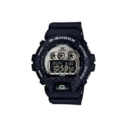 CASIO G Shock SUPRA Коллаборация Кварцевый механизм Смольный ремешок Часы Мужские Циферблат Черный