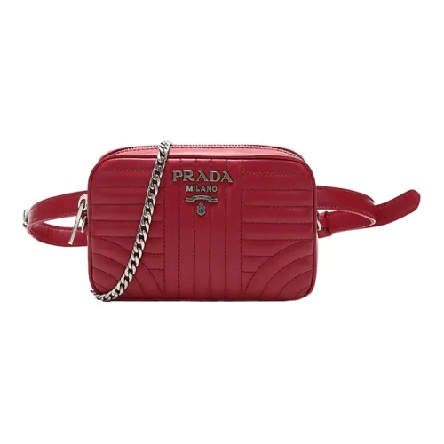 PRADA Сумка через плечо из коровьей кожи сумка-банан сумка на плечо женская красная