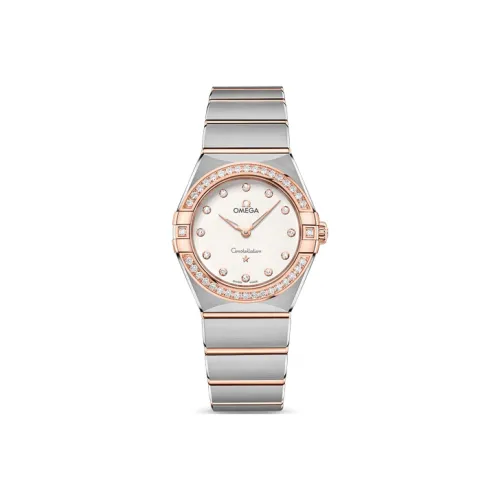 OMEGA Constellation Series Constellation Watch Кварцевый механизм Женские часы 28 мм Белый циферблат Корпус из нержавеющей стали