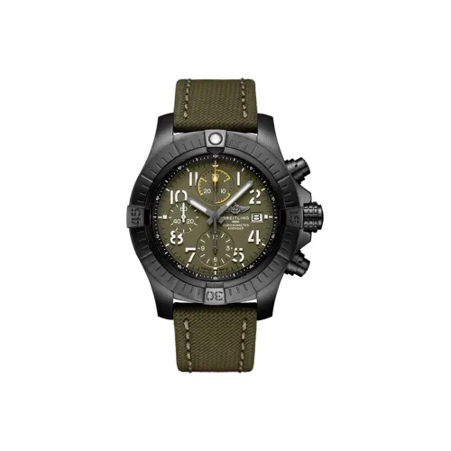 Breitling Автоматический Механический Мужской Часы Avenger 45 мм Зеленые