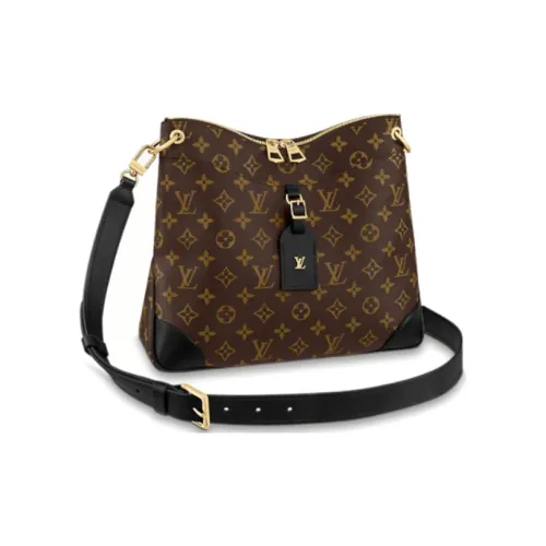 LOUIS VUITTON Odeon Покрытый холст Сумка через плечо Женская Коричневая