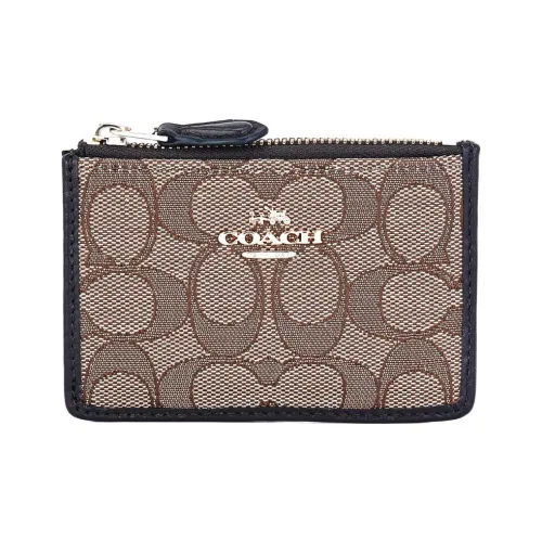 COACH Skinny Id Case Цвет холста с коровья кожа Сумка для документов Картхолдер Картхолдер Картхолдер Женские Хаки