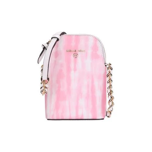 MICHAEL KORS MICHAEL KORS Luggage Collection Чехол для телефона из кожи Сумка через плечо Женская Розовая Tie Dye