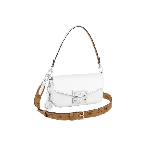 LOUIS VUITTON Коровья кожа холст ручная сумка сумка через плечо сумка на плечо женская белая