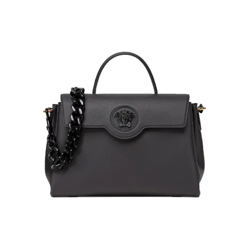 VERSACE La Medusa Корова Кожа Сумка Большая Женская Черная