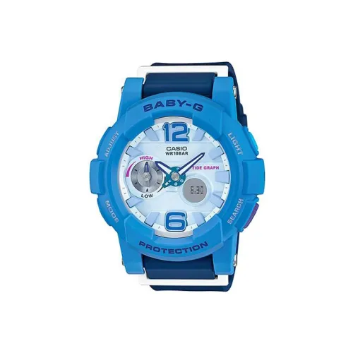 CASIO Baby G Theme Series Кварцевый механизм Смольный ремешок Часы Женские Синий циферблат BGA 180 2B3