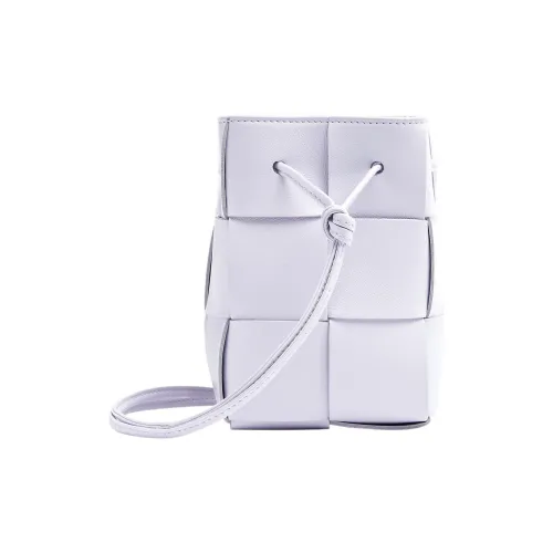 Bottega Veneta CASSETTE Pillow Bag Телячья кожа Lambskin Ведрообразная сумка Сумка через плечо Женская Фиолетовая