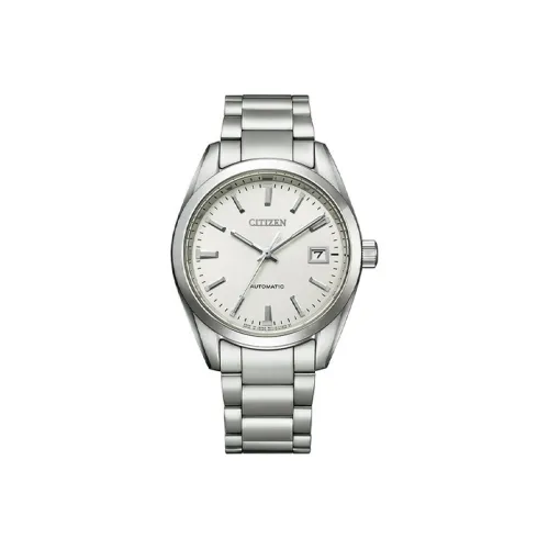 CITIZEN Автоматический Механический Механизм Нержавеющая Сталь Ремешок Часы Мужские Белый Циферблат