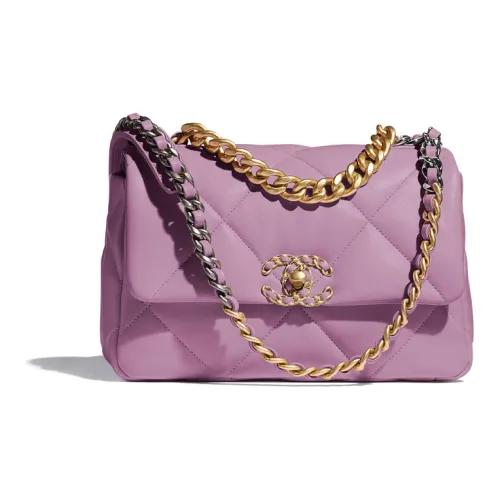 CHANEL 19Bag Lambskin Chain Crossbody Bag Small Women's Tarot Purple