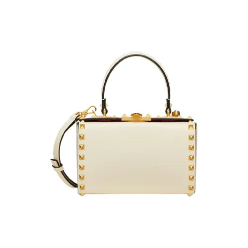 Valentino Rockstud Alcove с рельефной телячьей кожей коробка сумка сумка через плечо сумка через плечо обычная женская цвет слоновая кость