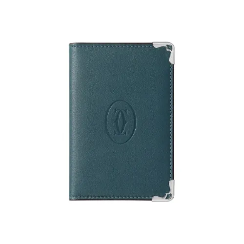 Cartier Must De Cartier Коровья кожа Картхолдер Женские Джинсовый разноцветный с Озеро Цвет