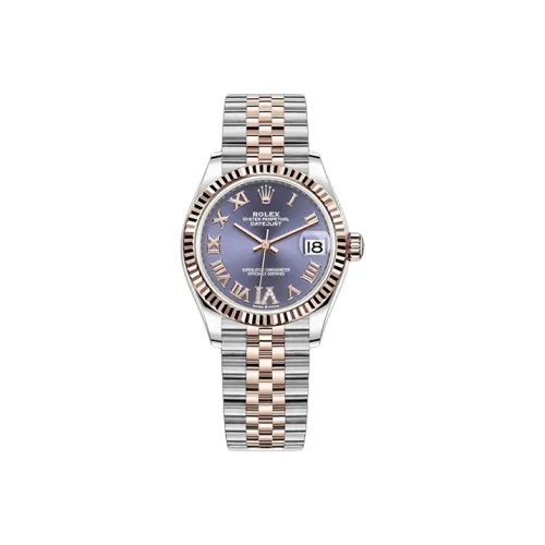 ROLEX Автоматический Механический Movement Женские часы Log Series, 31 мм, фиолетовый