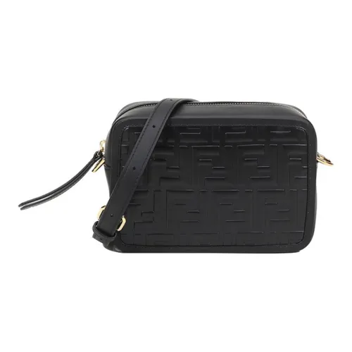 FENDI Кожа Camera Сумка Сумка через плечо Мини Женская Черная