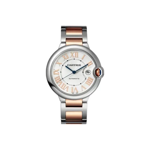 CARTIER Автоматический Механический Механизм Мужские Часы Blue Balloon Collection 42 мм Белые