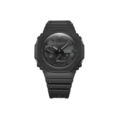 CASIO G SHOCK Кварцевый механизм Смольный ремешок Часы Мужские Черный циферблат