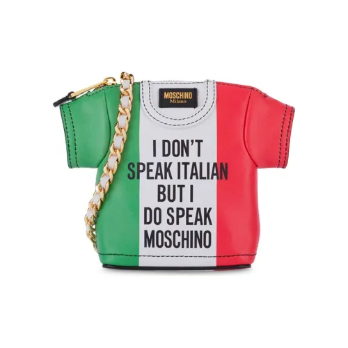 MOSCHINO Овчина Сумки через плечо Стандартные Женские Зеленый Белый Красный