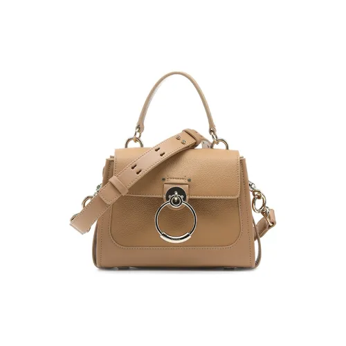 Chloe Tess Телячья кожа Сумка через плечо Сумка Женская Черный Хаки