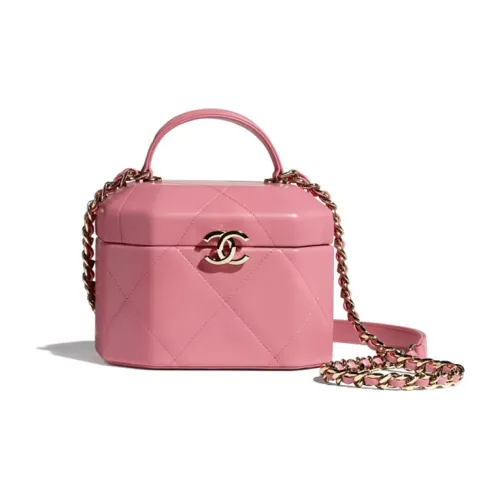 CHANEL Lambskin One Shoulder Crossbody Косметичка Маленькая Женская Светло-розовая