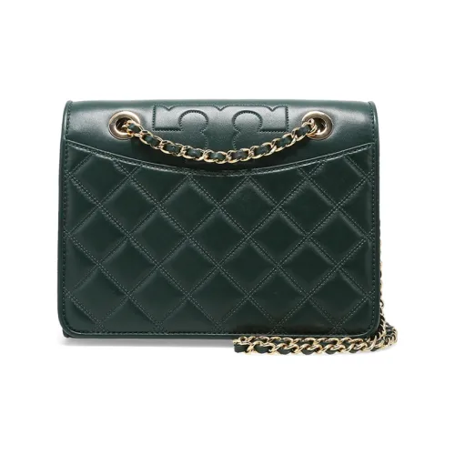 TORY BURCH Fleming кожа сумка через плечо среднего размера женская павлиний зеленый