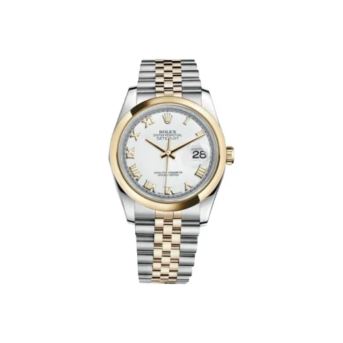 ROLEX Oyster Perpetual Datejust Автоматический Механический Часы Мужские 36 мм Белый Циферблат