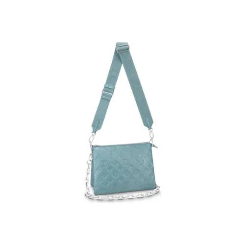 LOUIS VUITTON Coussin Овчина Сумка через плечо Маленькая Женская Haze Синий