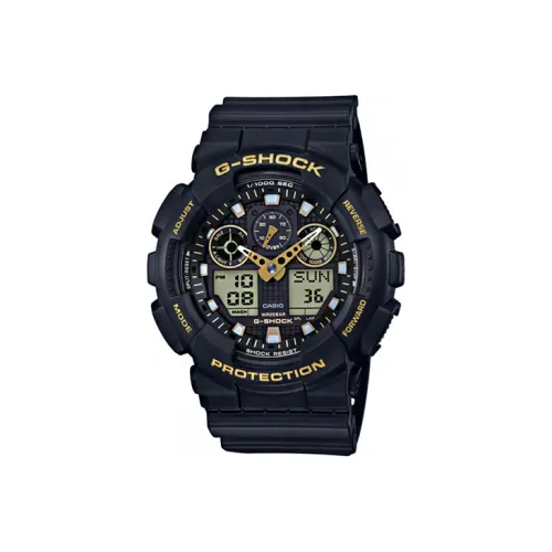 CASIO Кварцевый механизм Мужские часы серии Liquid Crystal/Analog Dual Display, 55 мм*51,2 мм, черный